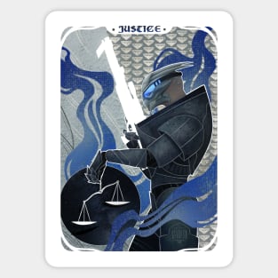 Garrus Vakarian Justice Tarot Sticker